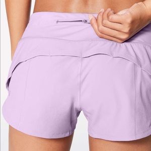 Lululemon Speed Up shorts in Rose Quartz